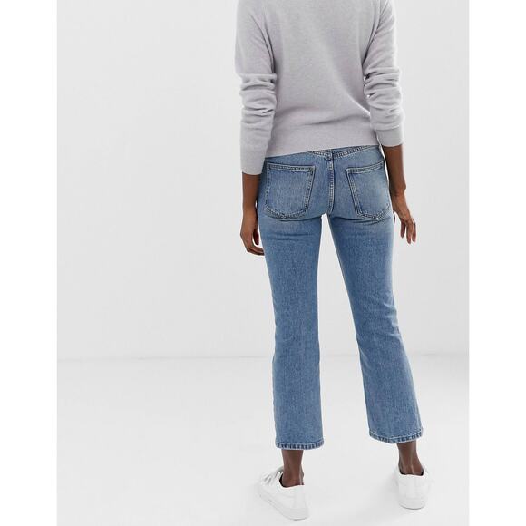 Asos Design Egerton Rigid Cropped Flare Under Belly Maternity Jeans womens 10 - Picture 10 of 16